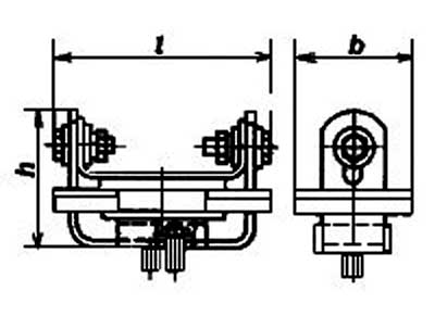 Габаритная схема шинодержателя ШП-2-375 А У1