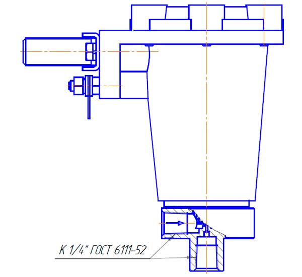 Габаритная схема №1 - клапан электромагнитный УФ 96580-006