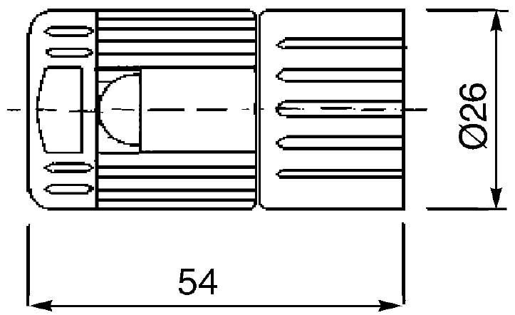 Габаритная схема разъёма для энкодера