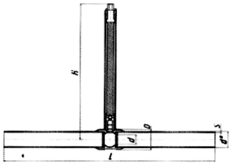 Габаритная схема крана шарового стального под приварку LD для подземной установки